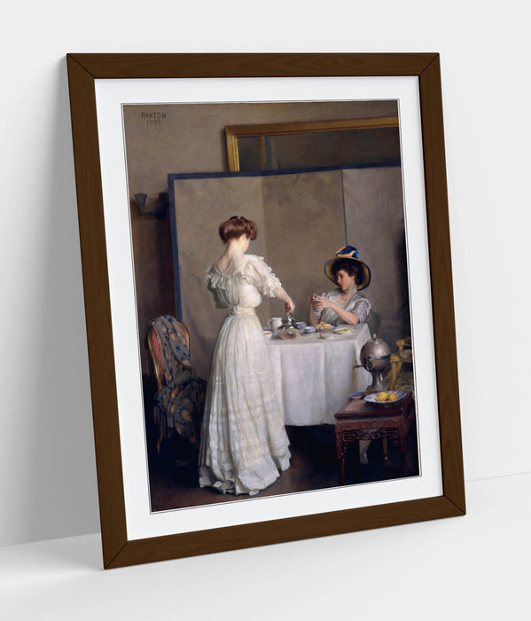 Framed Wall Art - William McGregor Paxton Tea Leaves Painting, Ready To Hang