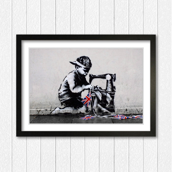 Banksy Framed Art Poster – Handmade UK Frame With Graffiti Wall Art Print