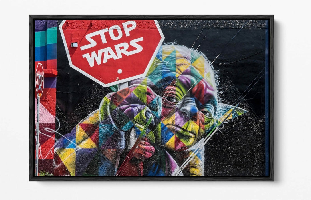 Yoda Canvas Wall Art - Handmade Star Wars Float Effect Canvas Print | Premium Frame