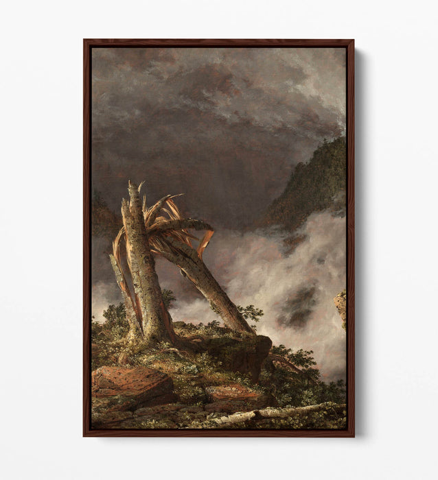 Canvas Wall Art Print | Mountain Storm Painting On Premium Float Effect Canvas