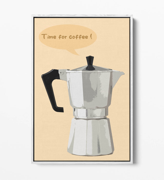 Moka Pot Canvas Art – Handmade Float Effect Canvas With Custom MDF Frame