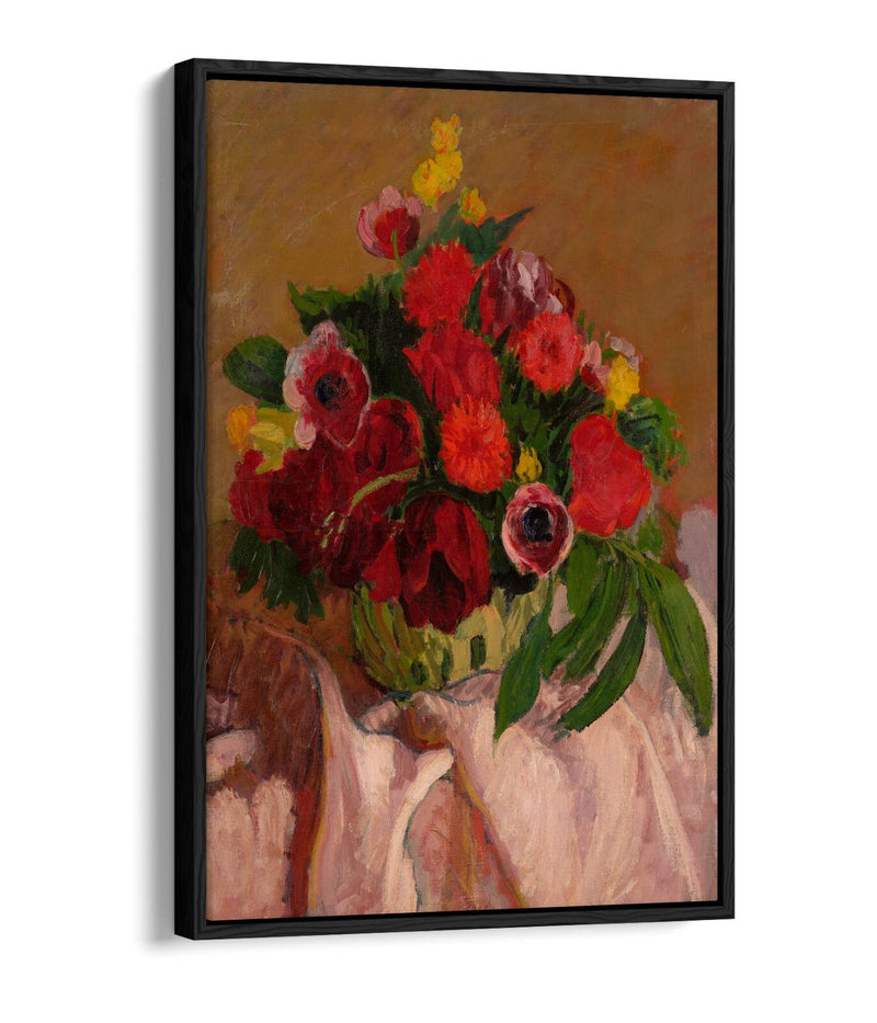 Float Effect Canvas Art - Mixed Flower Canvas Print on Custom Deep Frame