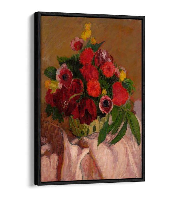 Float Effect Canvas Art - Mixed Flower Canvas Print on Custom Deep Frame
