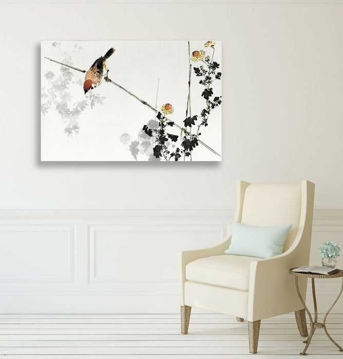 Japanese Swallow Canvas Art – Premium Framed Wall Print | 30mm Deep Frame