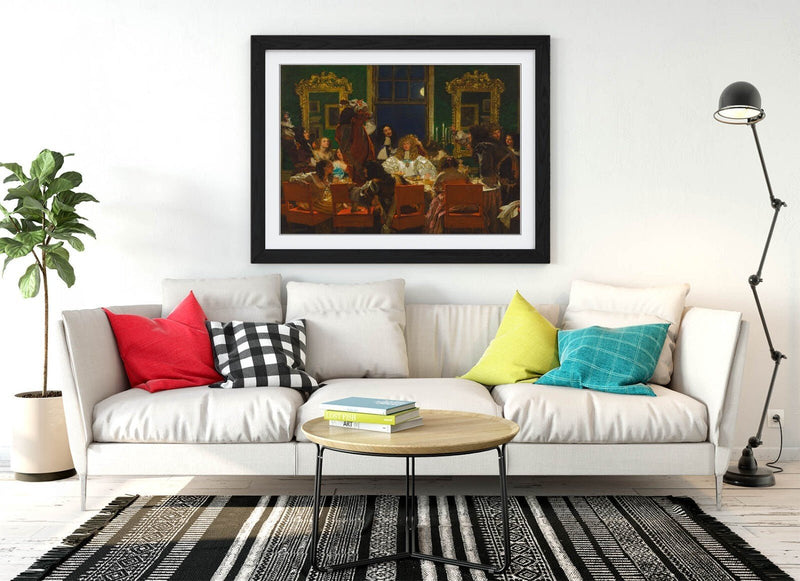 Framed Art Poster - Augustus Leopold Egg Life Of Buckingham Print With Wood Grain Frame