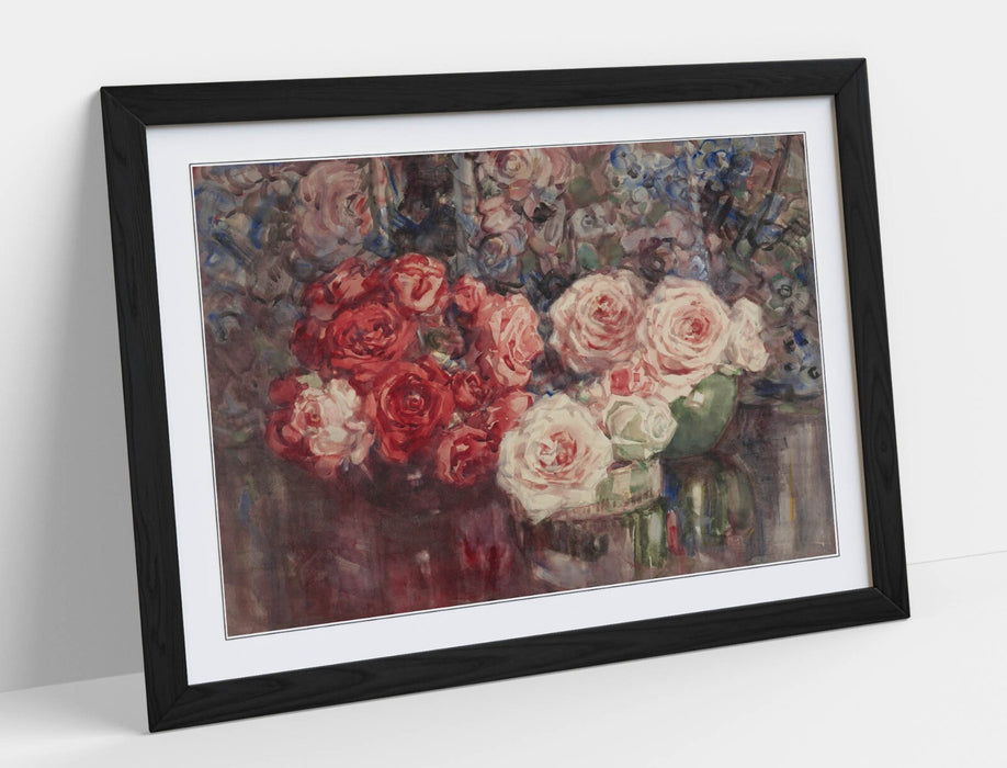 Framed Wall Art - Margaret Stoddart Roses Floral Poster Print | Handmade UK Art