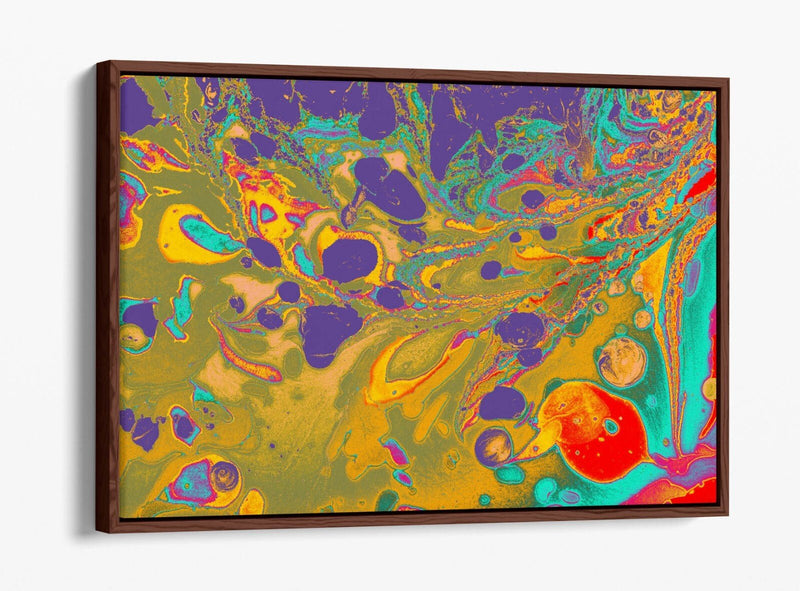 Marble Effect Canvas - Abstract Wall Art Print | Float Frame Art | Handmade UK