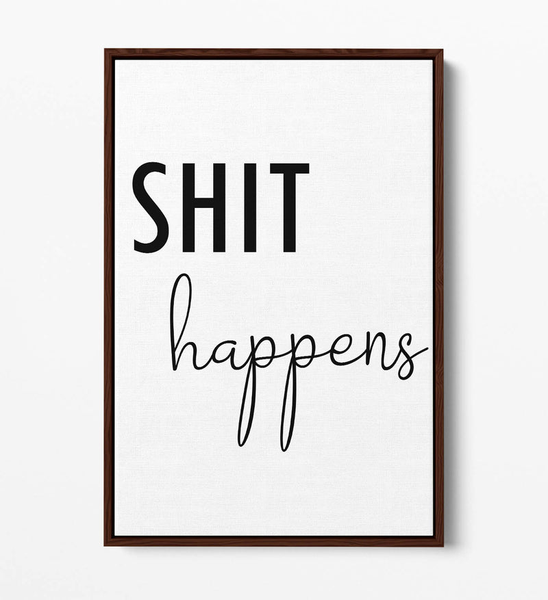 Funny Bathroom Wall Art - Float Effect Canvas With Premium Varnish Finish