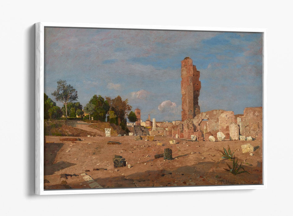 TINA BLAU, LATE AFTERNOON AT PALATINE -FLOAT EFFECT CANVAS WALL ART PIC PRINT