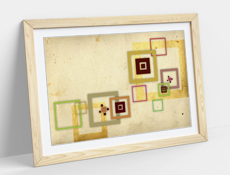 Abstract Framed Poster – Green Abstract Print | Handmade UK Artwork, Ready To Hang