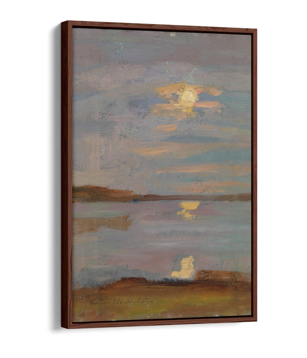 Canvas Wall Art - Evening Sun by Victor Westerholm | Float Effect, Premium Frame