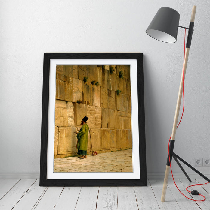 Framed Wall Art – Jean-Leon Gerome Painting The Wailing Wall Print | Matte Paper Poster