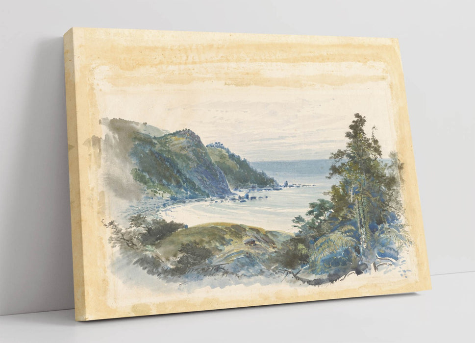 Canvas Wall Artwork - William Hodgkins Seaside Wall Decor | Vibrant Colour Print, Custom Frame Canvas