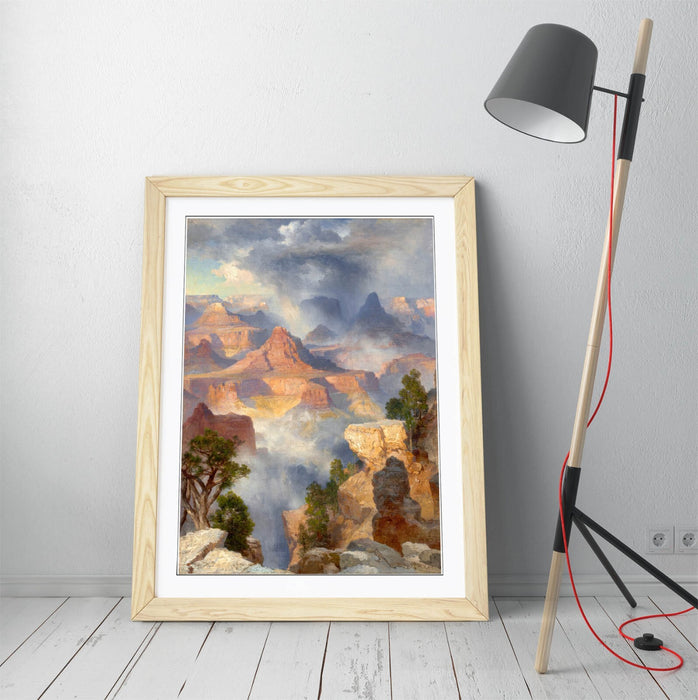 Grand Canyon Framed Art – Thomas Moran Painting | Handmade UK Frame, Matte Paper Print