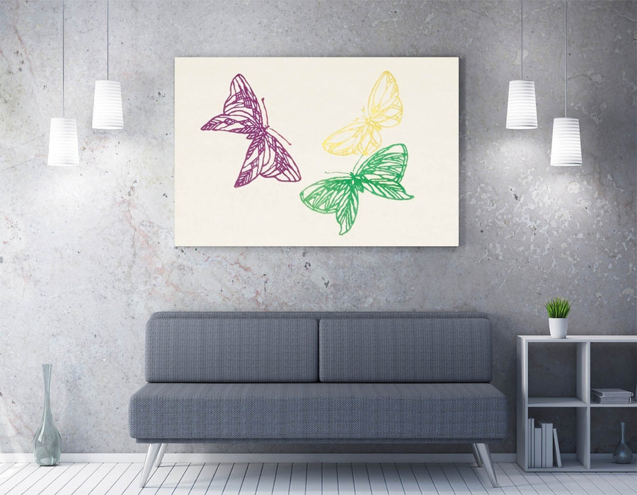 Canvas Wall Art - Handmade Canvas Print with Japanese Butterfly Art by Legenderry Prints