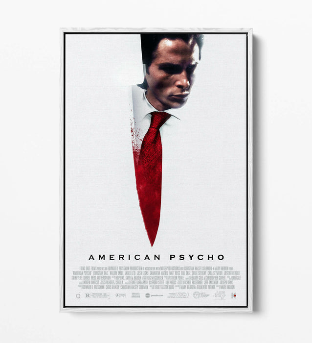 American Psycho Poster - Premium Float Effect Canvas Wall Art With Vibrant Color Print