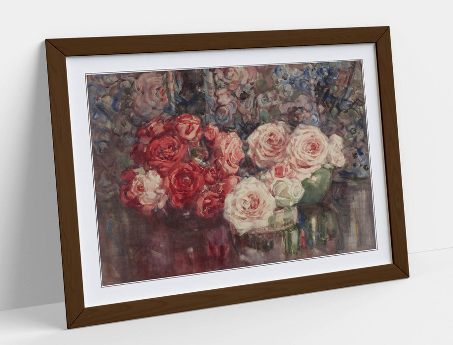 Framed Wall Art - Margaret Stoddart Roses Floral Poster Print | Handmade UK Art