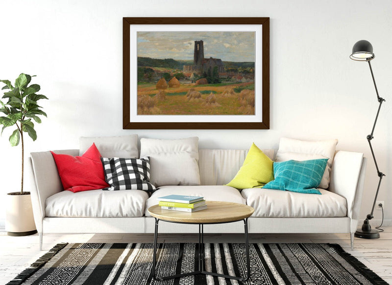 Framed Wall Art - Robert William Vonnoh Haystacks Art Print | Matte Paper Poster