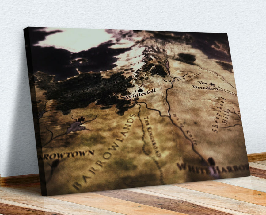 Game Of Thrones Map – Handmade Canvas Wall Art With 30mm Deep Frame