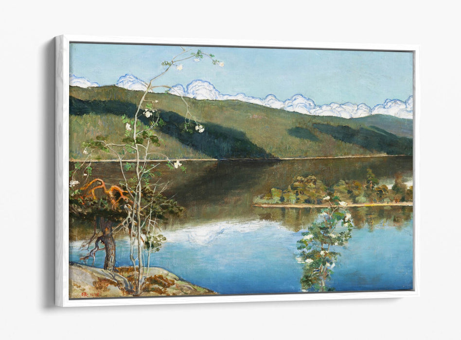 Float Effect Canvas Art - Handmade Thunderclouds Print on Custom MDF Frame