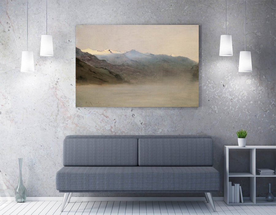 Canvas Wall Art - Anton Romako Gastein Valley Foggy Painting, Ready To Hang Artwork