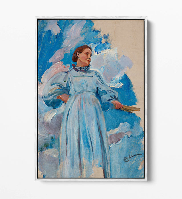 CARL LARSSON, WOMAN AND SKY -FLOAT EFFECT CANVAS WALL ART PIC PRINT