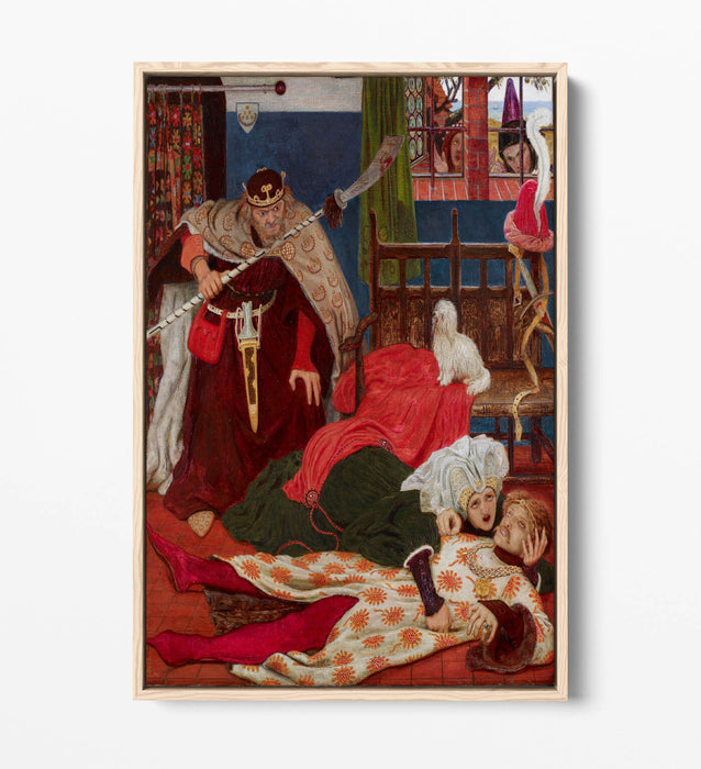 Canvas Wall Art – Ford Madox Brown Death of Sir Tristram | Float Effect Print