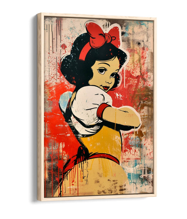 Float Effect Canvas Art – Red Splash Graffiti Home Decor with Stylish Float Frame