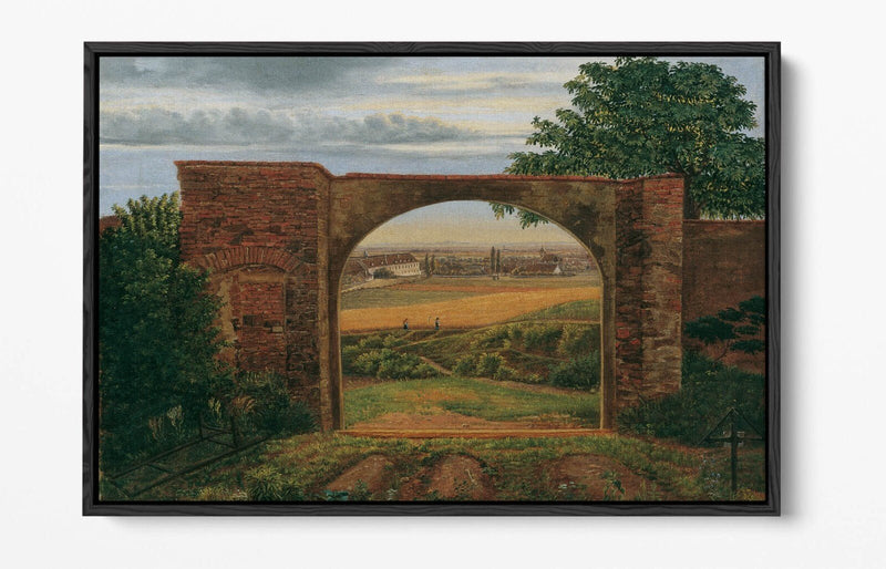 Canvas Wall Art - Thomas Ender The Cemetery Gate | Float Effect Premium Print