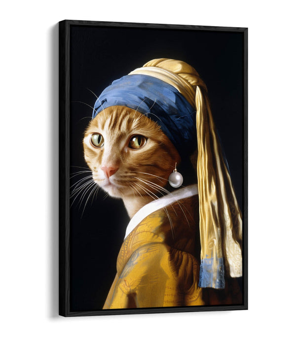 Cat Canvas Art – Funny Parody Wall Decor | Float Effect Canvas Print