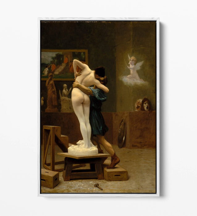 JEAN-LEON GEROME, PYGMALION AND GALATEA -FLOAT EFFECT CANVAS WALL ART PRINT