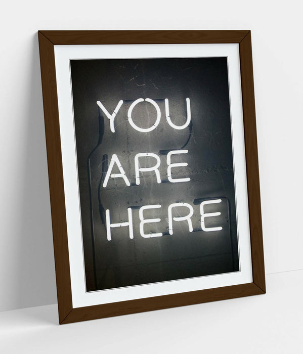 Framed Poster Print - Neon Sign Quote Wall Art Prints | Handmade UK Art