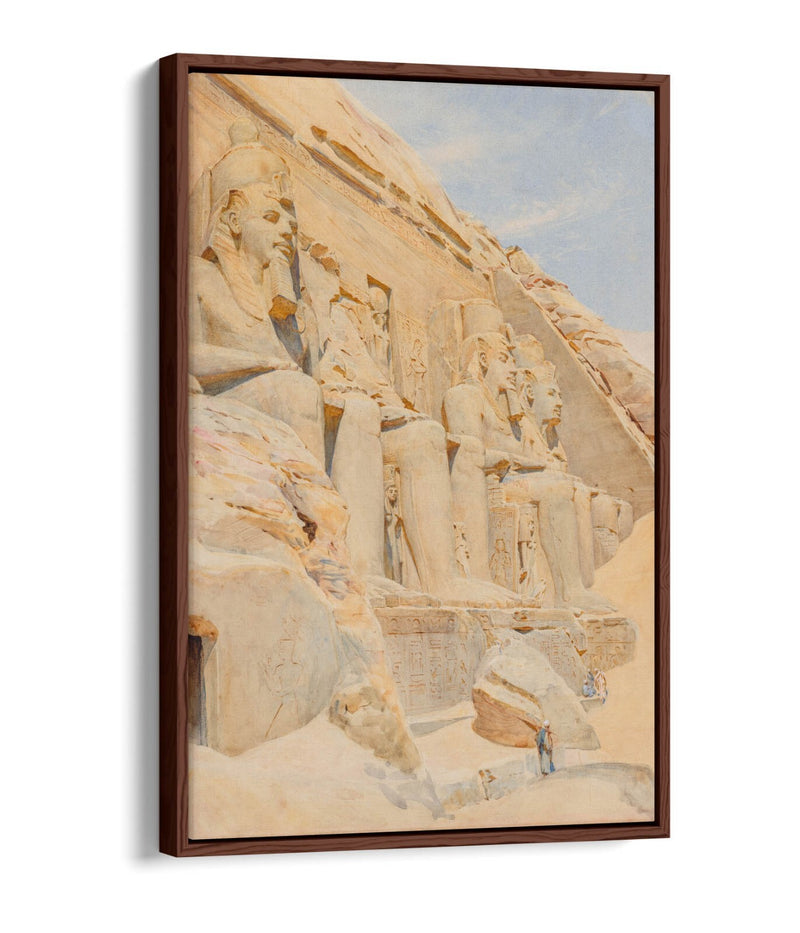 Float Effect Canvas Art – Premium Handmade Egyptian Temple Wall Decor Print
