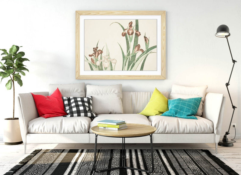 Framed Wall Art - Katsushika Hokusai Iris Poster Print | Handmade UK Frames