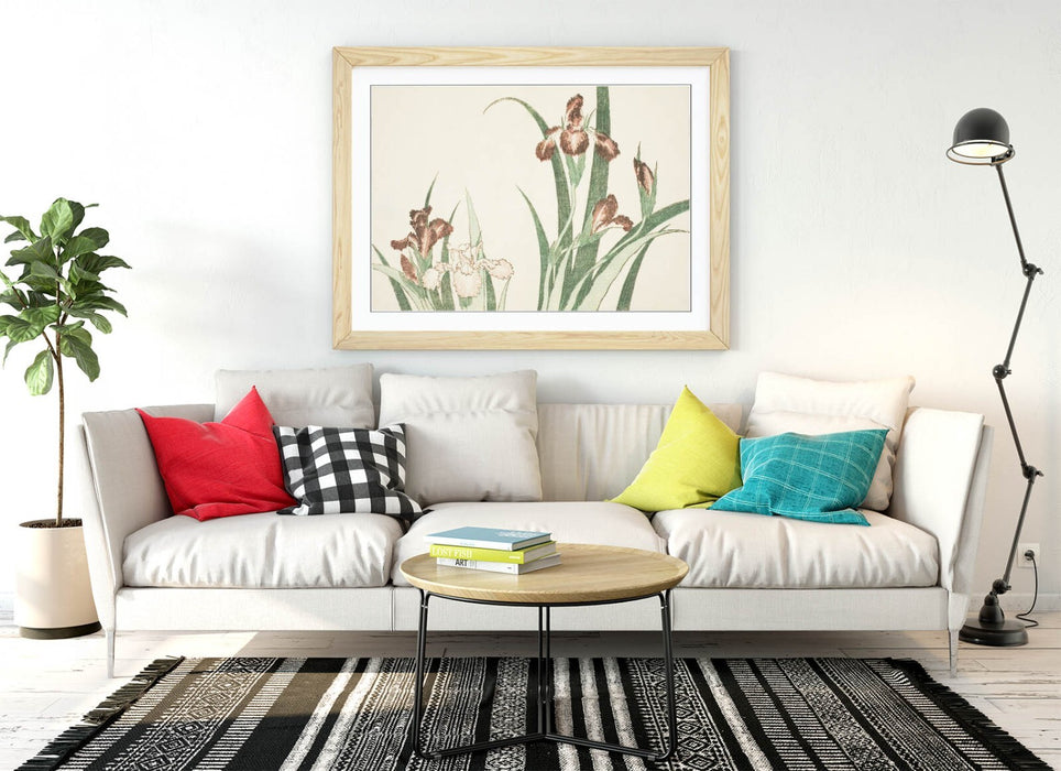 Framed Wall Art - Katsushika Hokusai Iris Poster Print | Handmade UK Frames