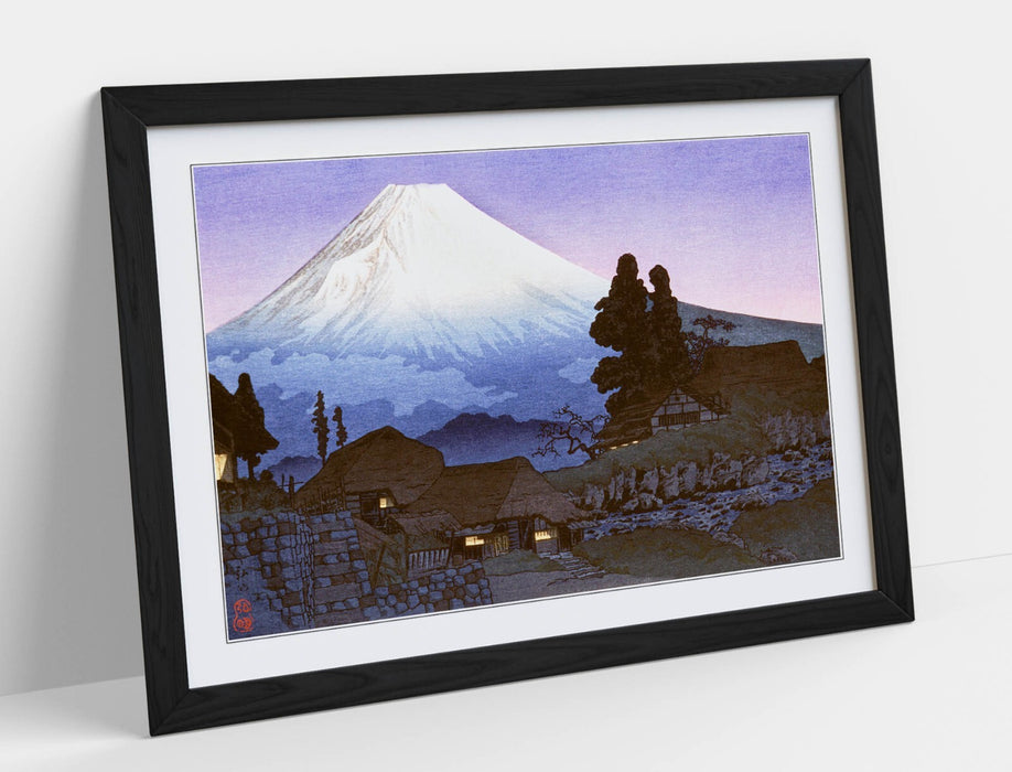 Framed Wall Art Poster - Japanese Art Print With Natural Wood Frame & Matte Paper