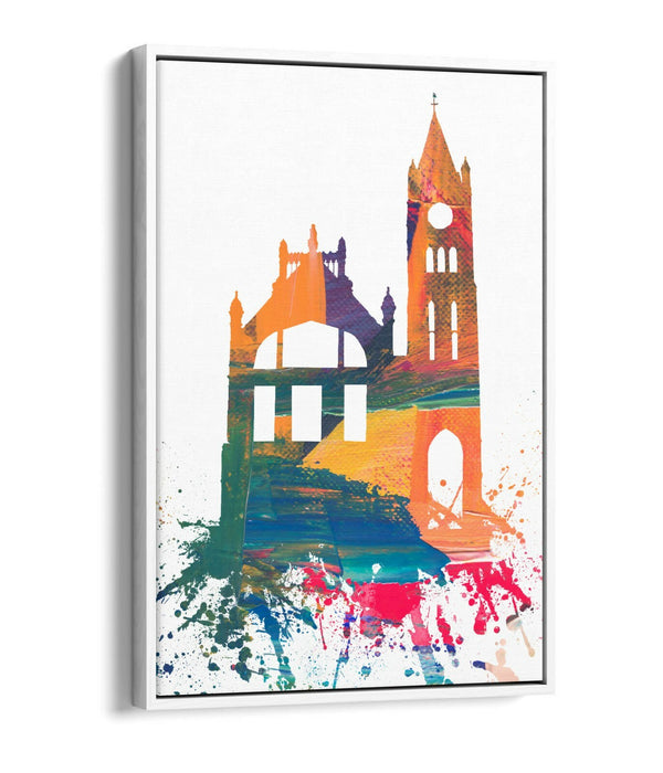 DERRY CITY GUILDHALL SPLASH ART, DERRY GIRLS -FLOAT EFFECT CANVAS ART PRINT