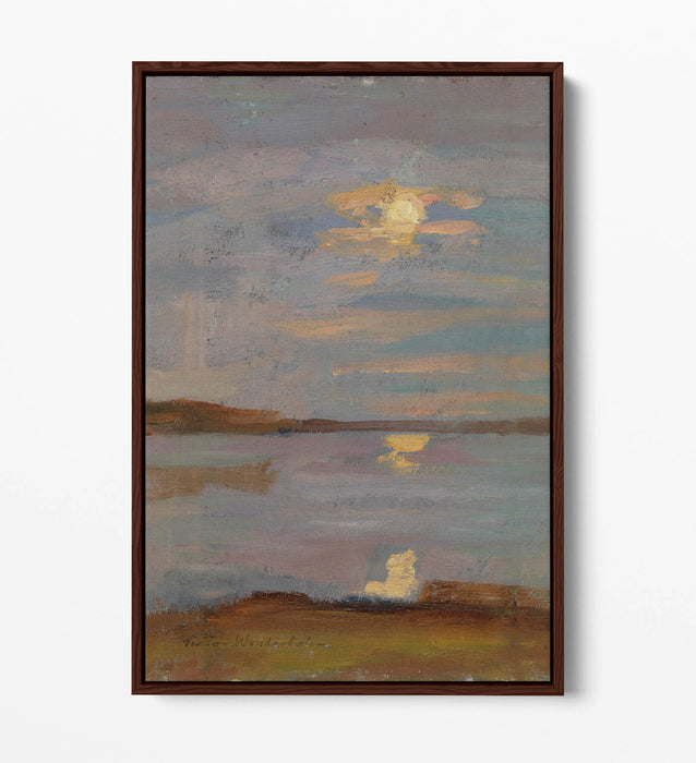 Canvas Wall Art - Evening Sun by Victor Westerholm | Float Effect, Premium Frame