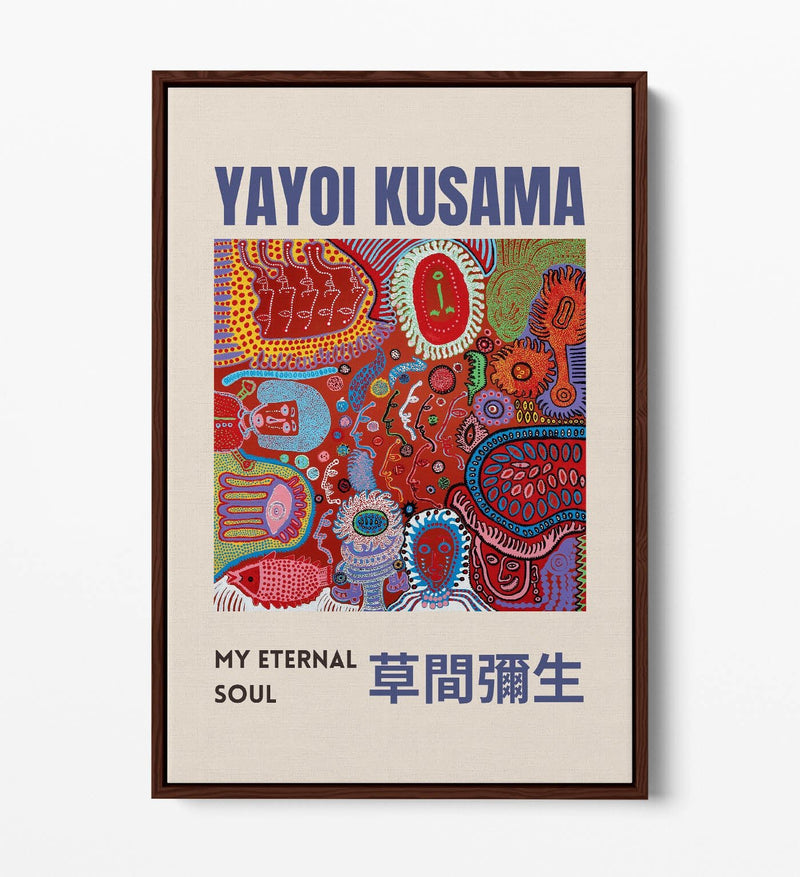 Float Effect Canvas Art – Yayoi Kusama Abstract Modern Wall Decor Print