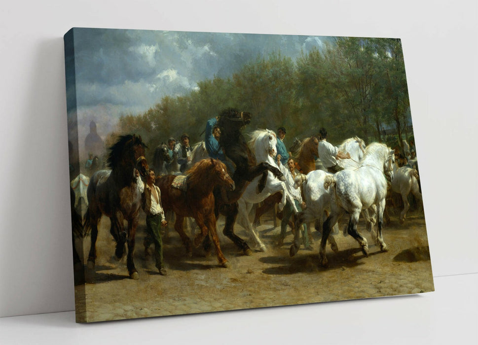 Canvas Wall Art – Handmade Horse Fair Painting on Archival Grade Canvas Print