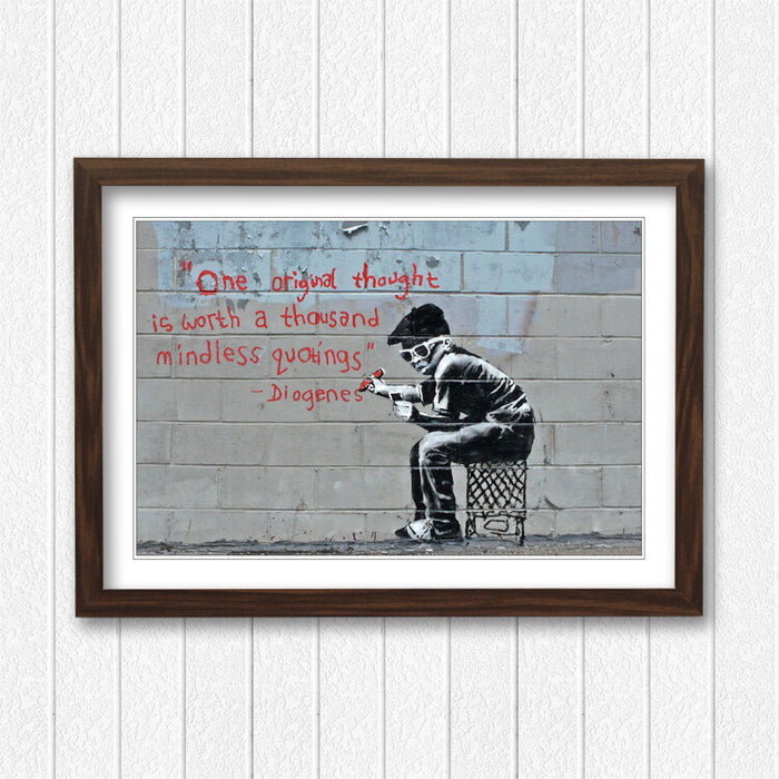 Banksy Framed Art Poster – Original Banksy Artwork on Matte Paper Print