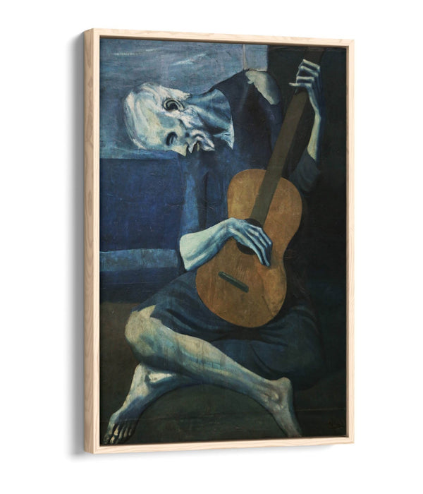 Picasso Canvas Wall Art - Old Guitarist Print | Float Effect Canvas, Ready to Hang