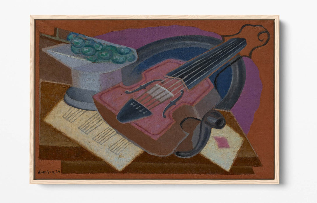 JUAN GRIS, THE ACE OF DIAMONDS -FLOAT EFFECT CANVAS WALL ART PRINT