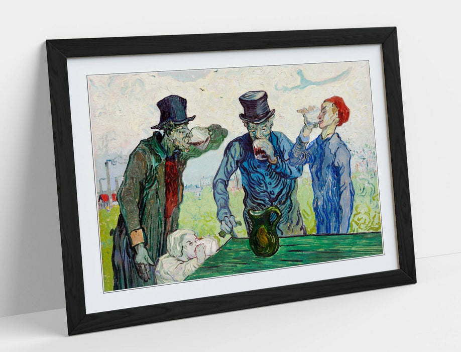Van Gogh Framed Art – The Drinkers Pub Friends Classic Wall Decor Print