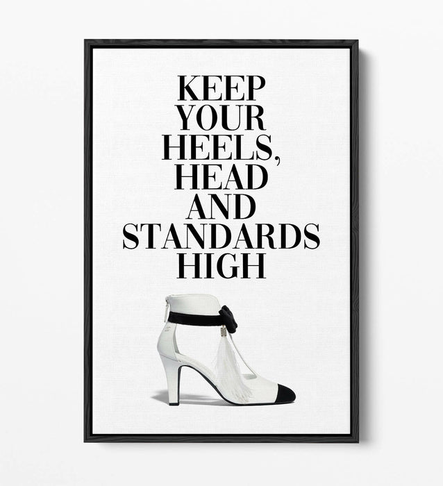 Canvas Wall Art - Float Effect Canvas Print With Premium MDF Frame - Black