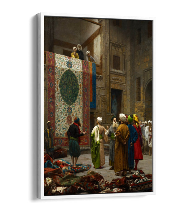 JEAN-LEON GEROME, THE CARPET MERCHANT -FLOAT EFFECT CANVAS WALL ART PRINT
