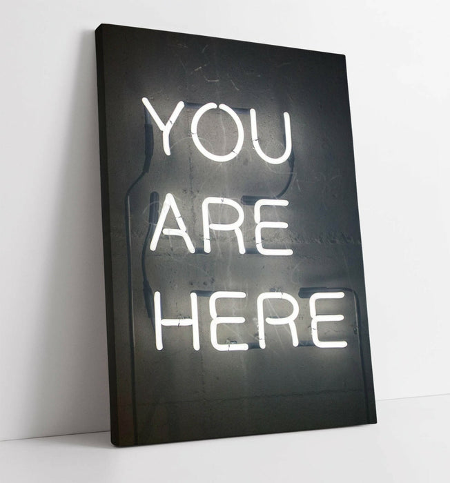 Canvas Wall Art - Neon Sign Slogan on Deep Frame | Handmade Vibrant Print