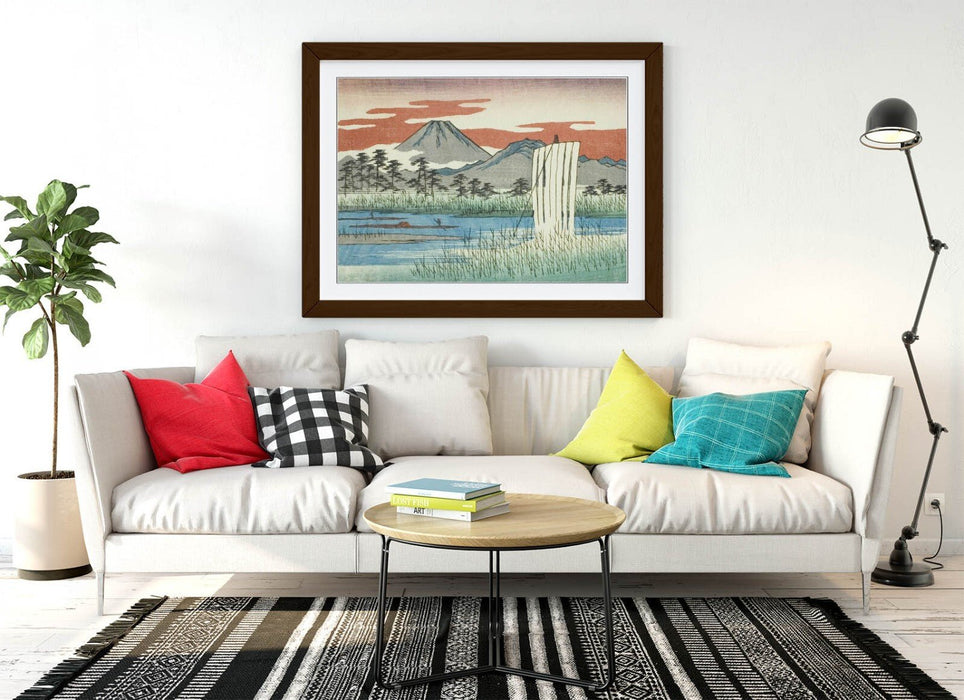 Framed Wall Art Poster Featuring Utagawa Hiroshige Sagami River Print – Handmade UK Frame