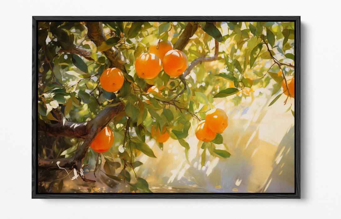 Orange Tree Canvas - Vibrant Float Effect Wall Art | Handmade Home Decor Print