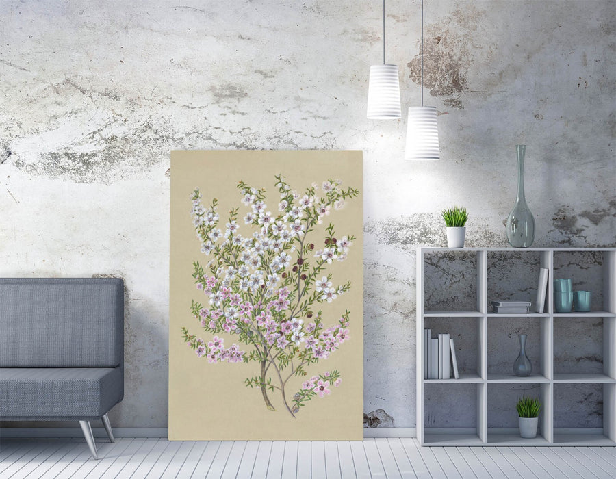 Canvas Wall Art - Sarah Featon Manuka Floral Canvas Print With Premium Varnish Coating